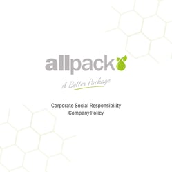 Allpack CSR Policy Guide Booklet - Front Cover