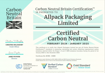 Carbon Neutral certificate