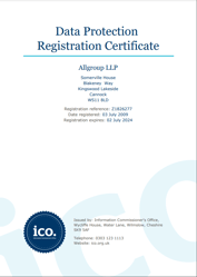 Data Protection certificate